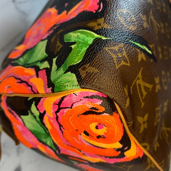 ❌❌ LOUIS VUITTON Monogram Roses Speedy 30 bag Stephen Sprouse vintage authentic - Picture 12 of 15